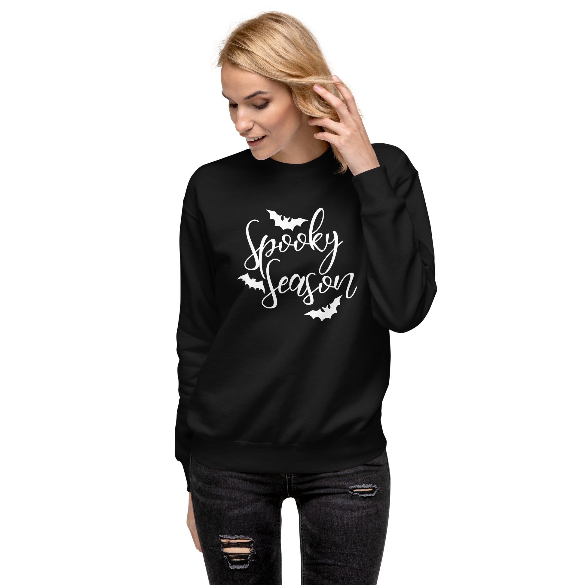 Felpa di Halloween ricamata Spooky Season / Maglione girocollo autunnale Spooky Season / Pullover autunnale / Regalo di Halloween - Italia Felpa di Halloween ricamata Spooky Season / Maglione girocollo autunnale Spooky Season / Pullover autunnale / Regalo di Halloween - Italia